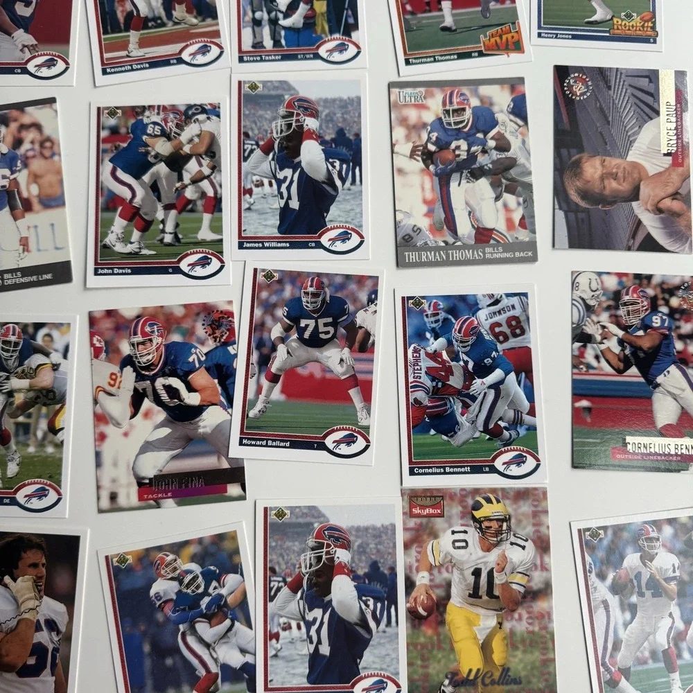 Buffalo Bills Football Card Lot (25) Bruce Smith Thurman Thomas Reich